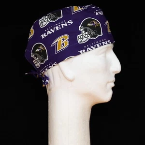 NFL Baltimore Ravens on Purple Theme Scrub Hat - Picture 1 of 1
