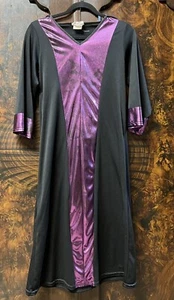 Alien Robe Child Sz M Costume Black/Purple Halloween California Collection - Picture 1 of 11