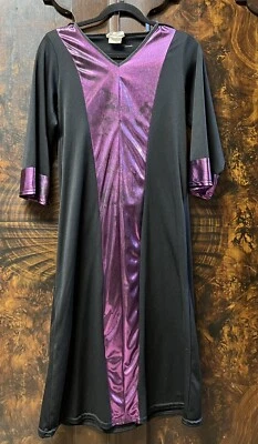 Alien Robe Child Sz M Costume Black/Purple￼￼ Halloween California Collection - Image 1 of 4
