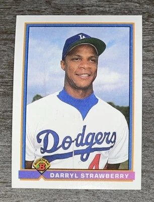 Darryl Strawberry 1991 Bowman Dodgers #609   *E184* - Image 1 of 2