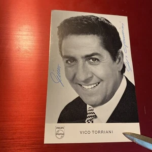 Vico Torriani firmado + tarjeta 1998 firma original firma autógrafo - Imagen 1 de 4