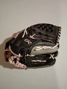 Rawlings Fastpitch Softball 11.5" WFP115 The Gold Glove Leather Palm Black Pink - Picture 1 of 6