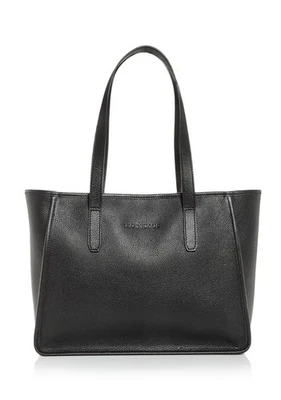 Longchamp Le Foulonné 大号黑色鹅卵石皮革单肩包托特包全新 635 美元 — 第 1/4 张图片