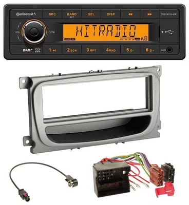 Continental 1DIN DAB MP3 AUX USB Autoradio für Ford Focus Galaxy C-Max ab 2007 s - Bild 1 von 4