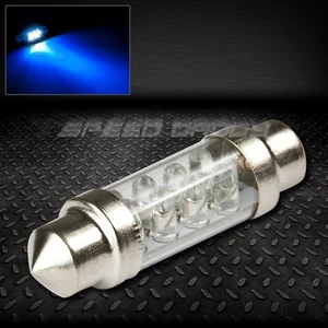 39MM BLUE HIGH POWER AUTO INTERIOR DOME 12V LIGHT BULB LAMP w/8 X 3MM ROUND LED - Picture 1 of 1