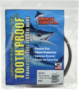 AFW S08C-.25# #8 ToothProof Stainless Steel Single Strand - Picture 1 of 1