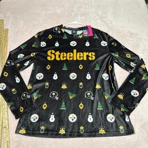 Neu mit Etikett Large FOCO NFL Pittsburgh Steelers hässlicher Pullover Pyjama Oberteil Weihnachten für Herren - Bild 1 von 4