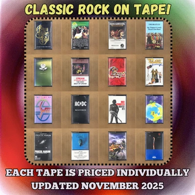 BUILD UR OWN CASSETTE LOT - ALL TAPES $5 AND UP - OVER 200 CLASSIC ROCK HITS - Image 1 of 3
