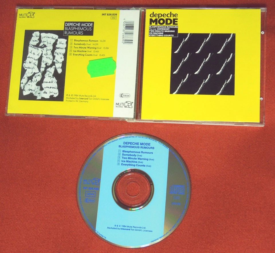DEPECHE MODE Blasphemous Rumours 1984 WEST GERMANY Maxi CD 1pr BLUE STRIPE MCD - Bild 1 von 1