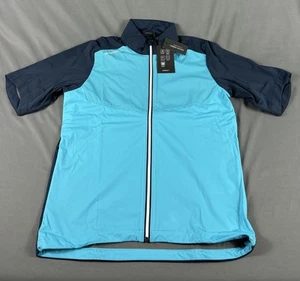 Galvin Green Golf Jacket Rain Wind Livingston SS Large Aqua Navy NWT MSRP $249 - Picture 1 of 8
