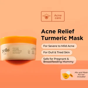 Turmeric Oatmeal Mask & Scrub 2-in-1 Acne & Dark Spot Remover Natural (150g) - Picture 1 of 11
