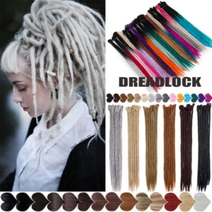 Ombre Dreadlock Braiding Hair Extensions Twist Crochet Braids Single Ended Dread - Picture 1 of 51