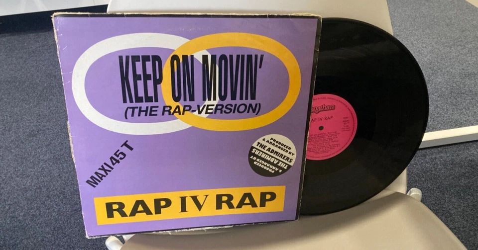 MUSIQUE. RAP IV RAP. KEEP ON MOVIN'. MAXI 45 TRS MADE IN FRANCE 1989. 4 TITRES. - Photo 1/1