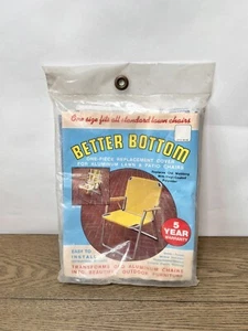 Vintage Better Bottom einteiliger Ersatz für Aluminium Terrassen-/Rasenstuhl Neu aus altem Lagerbestand - Bild 1 von 3