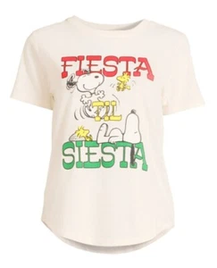 New Pants Snoopy Juniors Fiesta Till Siesta TShirt Size XS(1) - Picture 1 of 3