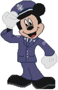 PUNTADA DE CRUZ + PATRÓN ARTESANAL Mickey Mouse Uniforme de la Fuerza Aérea Avión Piloto Militar - Imagen 1 de 16
