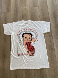 Vintage VTG 1993 Betty Boop Print Short Sleeve Men's Sz XL T-Shirt One Size - Picture 1 of 9