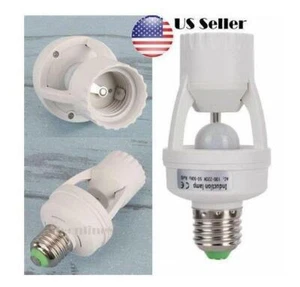 Screw-In Motion Detector Sensor Light Socket 360° up to 25' LED Fluorescent Bulb - Picture 1 of 1