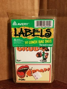 Vintage 1994 Avery Etiketten Brotzeittasche Etiketten (29) - Bild 1 von 2