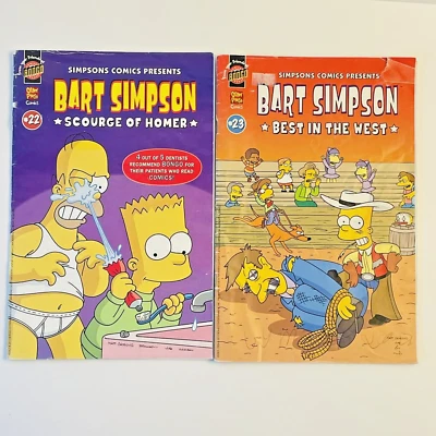 Bart Simpson Comics #22 & # 23 - Scourge of Homer & Best In The West. - Image 1 of 4