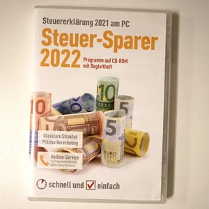Steuererklärung 2021 am PC - Steuer Sparer 2022 - CD-ROM Einkommenssteuer Steuer - Bild 1 von 2