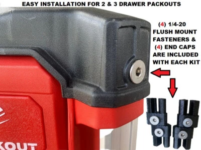 Rail Cap's for Milwaukee 2 & 3 Drawer Packouts - Image 1 of 4