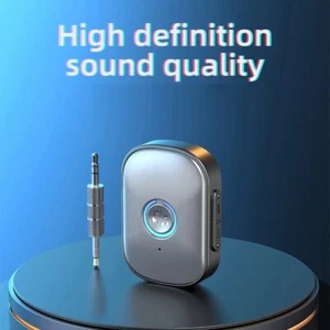 Bluetooth 5.3 Car Kit AUX Adapter 3.5mm Jack Stereo Wireless Audio Receiver - Picture 1 of 7