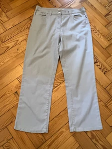 DAMART Light Blue cotton stretch straight trousers Size 16 (OS2555) - Picture 1 of 12