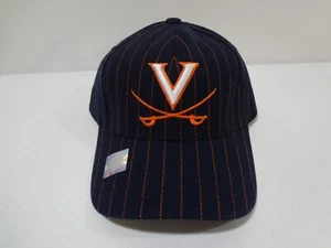 Vintage NCAA Virginia Cavaliers LOGO Strapback Cap Hat TOW NEW NWOT Pinstripe - Picture 1 of 4