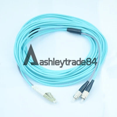 20m Armored LC-FC UPC MM OM3 10GB Cable Duplex Fiber Optical Jumper Patch Cord - Image 1 of 4
