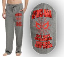 Mens Womens NEW Spider-Man Homecoming Gray Pajama Lounge Pants Size XS-2XL