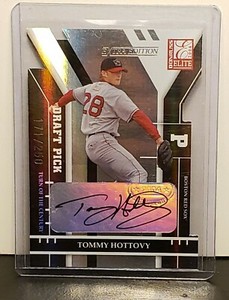 2004 Donruss Elite Extra Edition Card #283 Tommy Hottovy Rookie Auto MLB Red Sox
