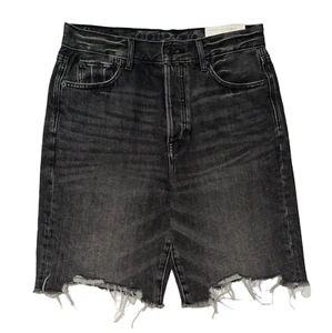 Neu American Eagle 90er Boyfriend Shorts Größe 4 schwarz Denim abgenutzt Grunge neu mit Etikett - Bild 1 von 11
