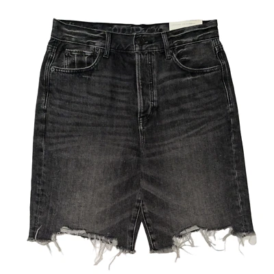 New American Eagle 90s Boyfriend Shorts Size 4 Black Denim Distressed Grunge NWT - Image 1 of 4
