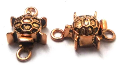 5 PCS 20X12MM SOLID COPPER BALI BOX CLASP 1 STRAND ANTIQUE COPPER 769 - Image 1 of 3