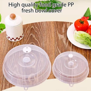 Microwave Food Dish Anti-Splatter Cover Guard Lid With Steam Vents Plate Covers - Picture 1 of 13