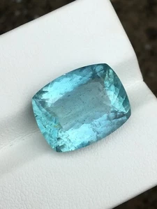 Cojín aguamarina natural brillante corte buena calidad hermoso color 9,15 quilates - Imagen 1 de 6