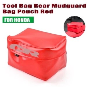 For HONDA CR80R CR85R CR125R CR250R CR500R Tool Bag Rear Mudguard Bag Pouch Red - Picture 1 of 16