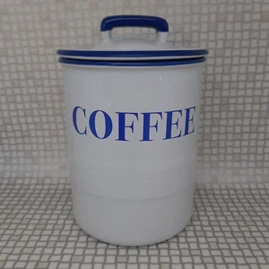 Mason Cash Enamour Coffee Canister Blue White Lidded Ceramic Jar Replacement - Picture 1 of 8