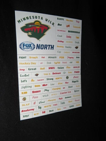MN Wild MAGNET Fox Sports NORTH Make a SENTENCE with WORDS Season Cover