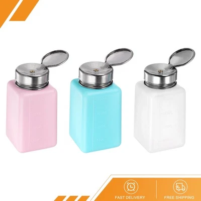 Bomba dispensadora de alcohol empuje hacia abajo 3 piezas 200 ml prensa líquida contenedor de botellas vacías Foto 1 de 4