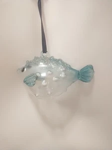 BLUE PUFFER FISH CHRISTMAS TREE ORNAMENT OCEAN LIFE - Picture 1 of 3