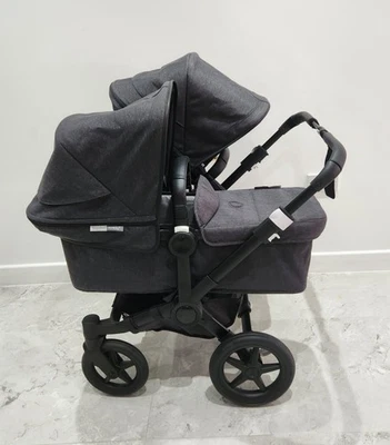 Bugaboo Donkey3 DUO/DOUBLE limited edition Mineral washed Black Pushchair Pram - Image 1 of 4