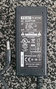 Teac PS-M1628 AC Power Supply Adapter Charger Black 16-Volt 2.8A GWC Free Post - Picture 1 of 1