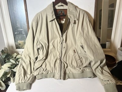 WEATHERPROOF Garment Co Full Zip Bomber Shaped Jacket Men's Large Tan Coat.   Dd - Image 1 of 4