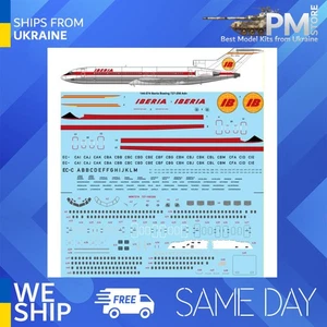26Decalcomanie 144-574 1/144 Consegna Iberia Boeing 727-256 decalcomania laser - Foto 1 di 2