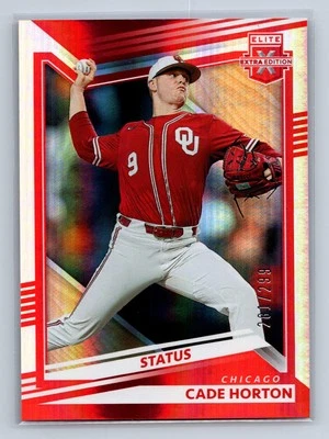 Cade Horton 2022 Panini Elite Extra Edition Status Red SN #/299 #7 - Image 1 of 2