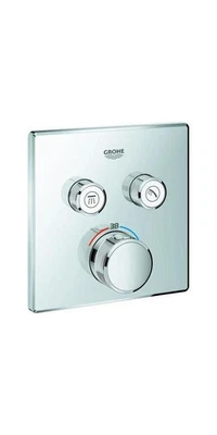 GROHE Fertigmontageset Grohtherm SmartControl 2 Absperrventile chrom eckig - Bild 1 von 4