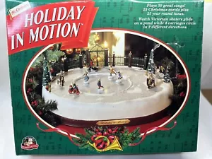 1996 Mr Christmas Holiday in Motion Animated Ice Skate Rink Complete & Works - Bild 1 von 11