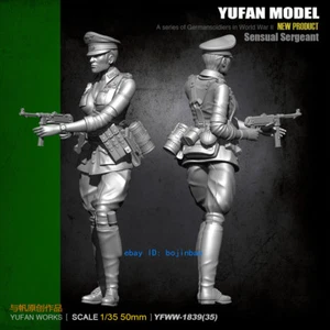 1/35 WWII sergente donna sexy tedesco non dipinto model kit YuFan model resina GK - Foto 1 di 3
